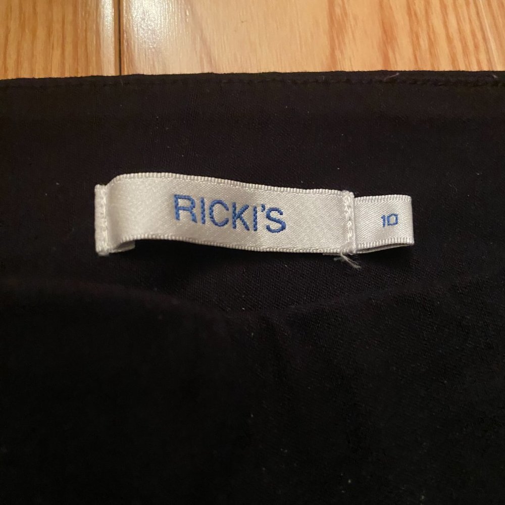 Ricki's Microtwill Slim Leg Black Pants Size 10 - Picture 6 of 11